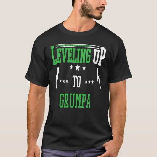 T-shirt Se Leveler Jusqu'À La Grumpa Pour Devenir Grumpa (Devant)