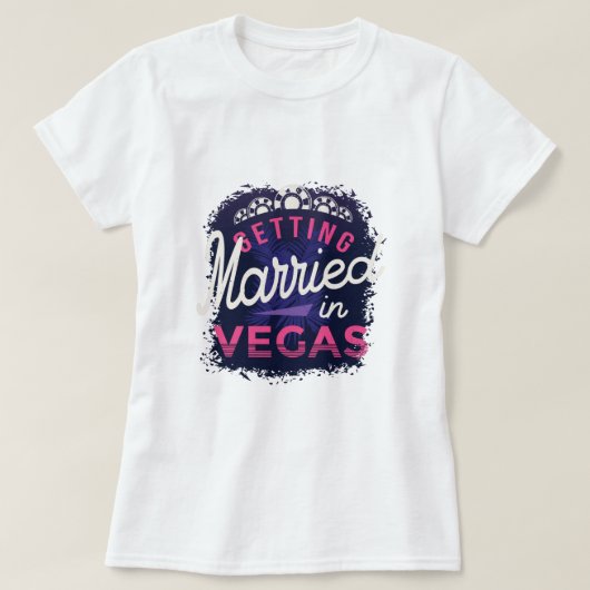 T-shirt Se marier à Vegas Bride (Design devant)
