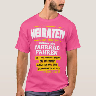 T-shirt Se marier c'est comme faire du vélo en enfer