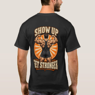 T-shirt Se Présenter Devenir Plus Fort Motivation Rétro Bo