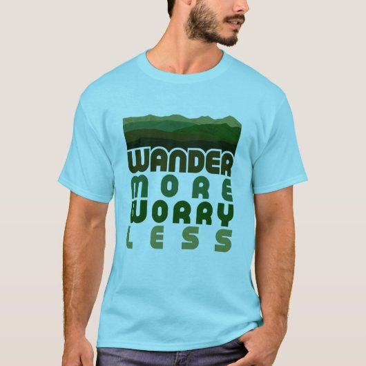 T-shirt Se promener plus inquiet moins (Devant)