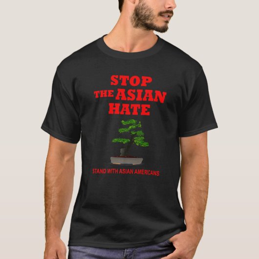 T-shirt Se ranger aux côtés des Américains asiatiques anti (Devant)