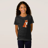 T-shirt se reposant mignon de filles de Fox (Devant entier)