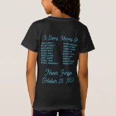 T-Shirt Se souvenir de Lewiston avec nom Customisé Texte T (Dos)