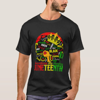 T-shirt Se souvenir de mes ancêtres Junenth Célébrer Noir