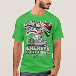 T-shirt Se souvenir de USS Oklahoma bb37 Pearl Harbor 1941
