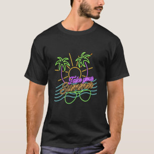 T-shirt Sea Beach Emmenez Votre Été Soleil Palm Tree And G