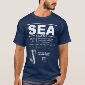 T-shirt SEA de l'aéroport de Seattle-Tacoma (Devant)