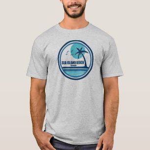 T-shirt Sea Island Beach Georgia Palm Tree Birds