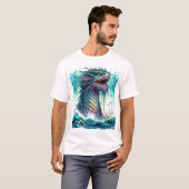 T-shirt Sea Monster Rising Ocean Horrror (Devant entier)