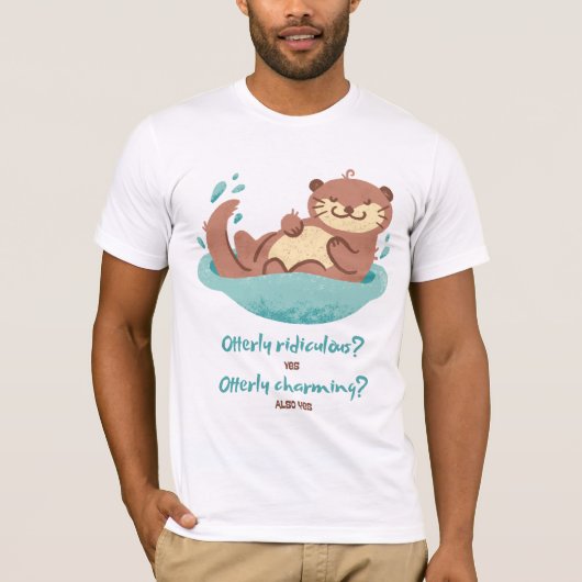 T-shirt Sea Otter Design (Devant)