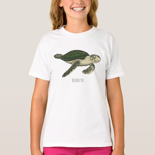 T-shirt Sea turtle cartoon (Devant)