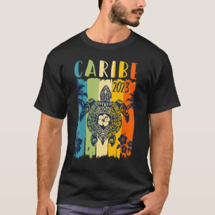 T-shirt Sea Turtle Retro Caribe Famille Vacances