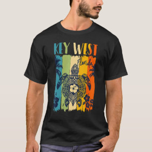T-shirt Sea Turtle Retro Key West Florida Thème Famille Va