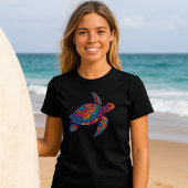 T-shirt Sea Turtle Retro Psychedelic Art