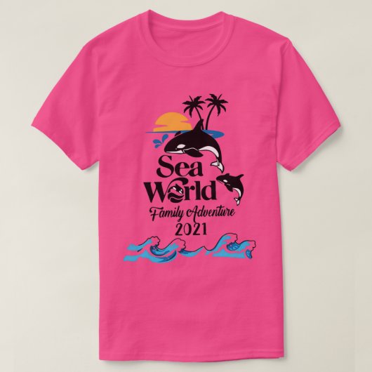T-shirt Sea World Family Adventure 2021 Summer (Design devant)