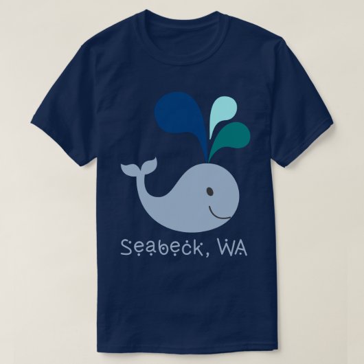 T-shirt Seabeck Washington Cute Whale Lover (Design devant)
