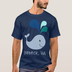 T-shirt Seabeck Washington Mignon Amoureux des Baleines Pu