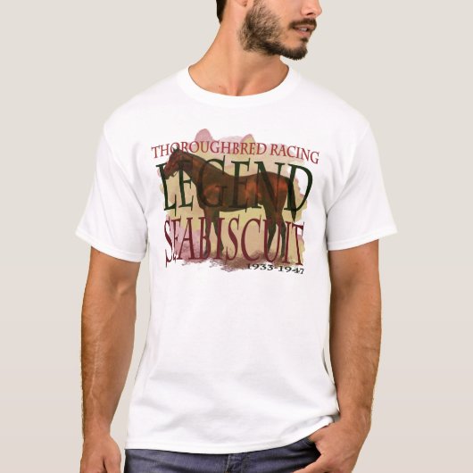 T-shirt Seabiscuit - légende de emballage de pur sang (Devant)