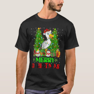 T-shirt Seagull Christmas Tree Lights Holiday Père Noël Se