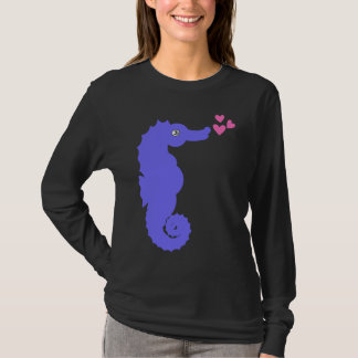 T-shirt Seahorse Hearts Aquatic Sea Animal Fish Hippocampu