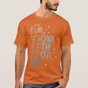 T-shirt Seahorse Sauvez La Mer Sous-Marine Vie
