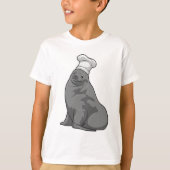 T-shirt Seal as Cook with Chef casquette (Devant)