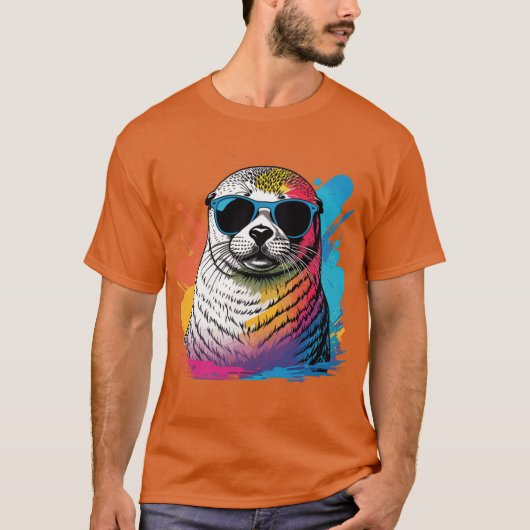 T-shirt Seal friends family (Devant)