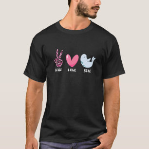 T-shirt Seal Love Paix Océan Animal Mammifère Eau Leopard