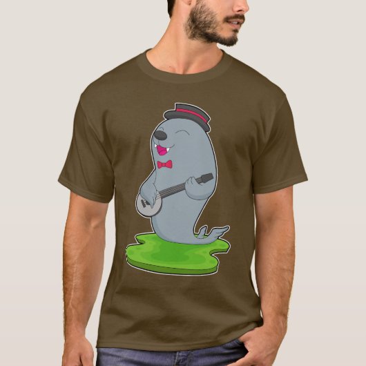 T-shirt Seal Musician Guitare Music (Devant)