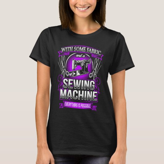 T-shirt Seamstress  Quilting Sewing Machine Love Quilters (Devant)