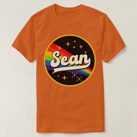 T-shirt Sean Rainbow Dans L'Espace Style Vintage (Design devant)