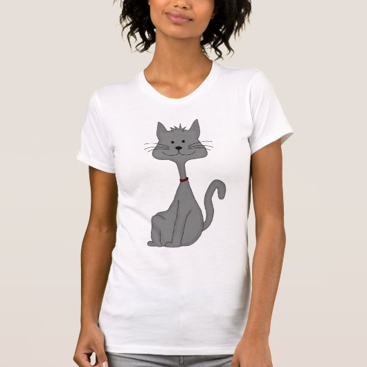 T-shirt Séance grise de chat (Devant)