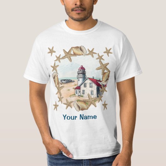 T-shirt Seashell Lighthouse (Devant)