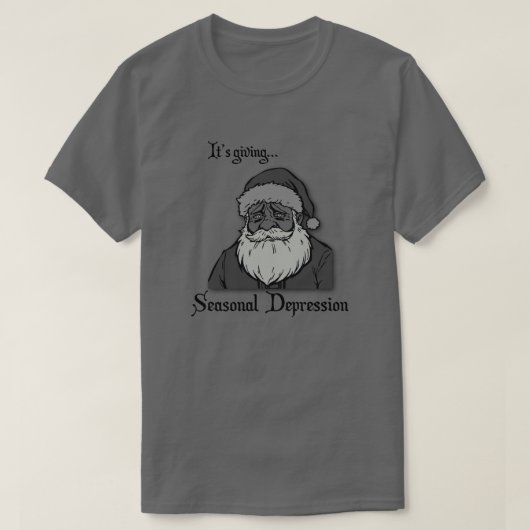 T-shirt Seasonal Depression Ironic Christmas (Design devant)
