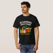 T-shirt Seasoning Greetings Funny Chef Christmas Design (Devant entier)