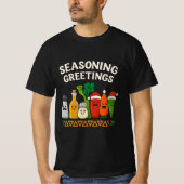 T-shirt Seasoning Greetings Funny Chef Christmas Design (Devant)