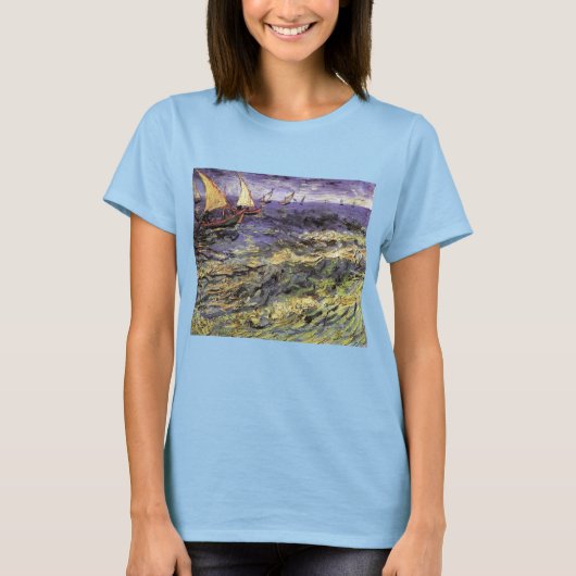 T-shirt Seasons à Saintes Maries par Vincent van Gogh (Devant)