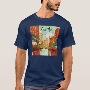 T-shirt Seattle dans la pluie