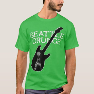 T-shirt Seattle Grunge Retro Rock Guitare Space Needle