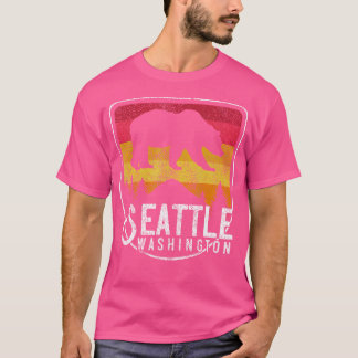 T-shirt Seattle Washington Retro Randonnée en plein air Ca