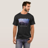 T-shirt Seattle Washington Skyline Space Needle Mount Rain (Devant entier)