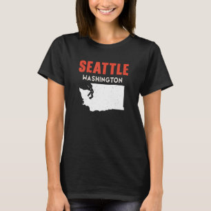 T-shirt Seattle Washington USA State America Travel Washin