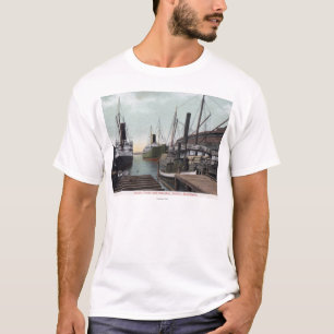 T-shirt Seattle, WashingtonView du dock et des bateaux