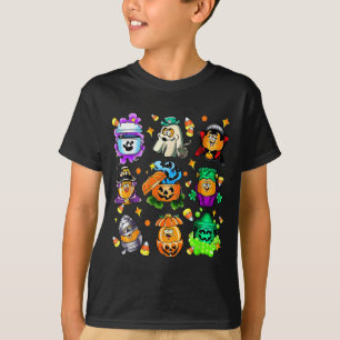T-shirt Seau de friandises ludique d'Halloween pour les am