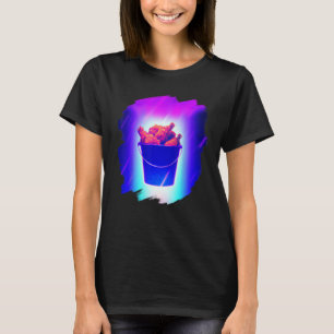 T-shirt Seau de poulet frit drôle de pilon d'aile de poule