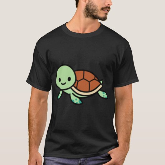 T-shirt Seaurtle friends retro girl (Devant)