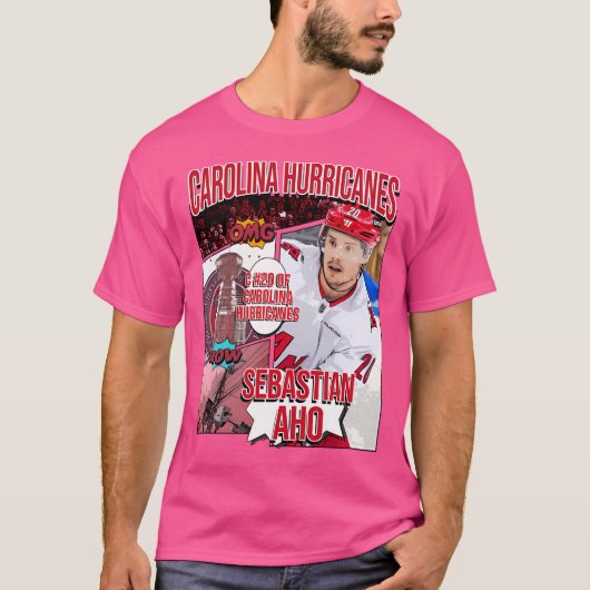 T-shirt Sebastian Aho Hockey Art Ouragans 1 (Devant)