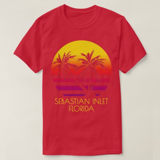 T-shirt Sebastian Inlet Floride Coucher de soleil tropical (Design devant)