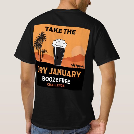 T-shirt Sec Janvier Sobriety Challenge Soutien Cadeaux T-S (Dos)